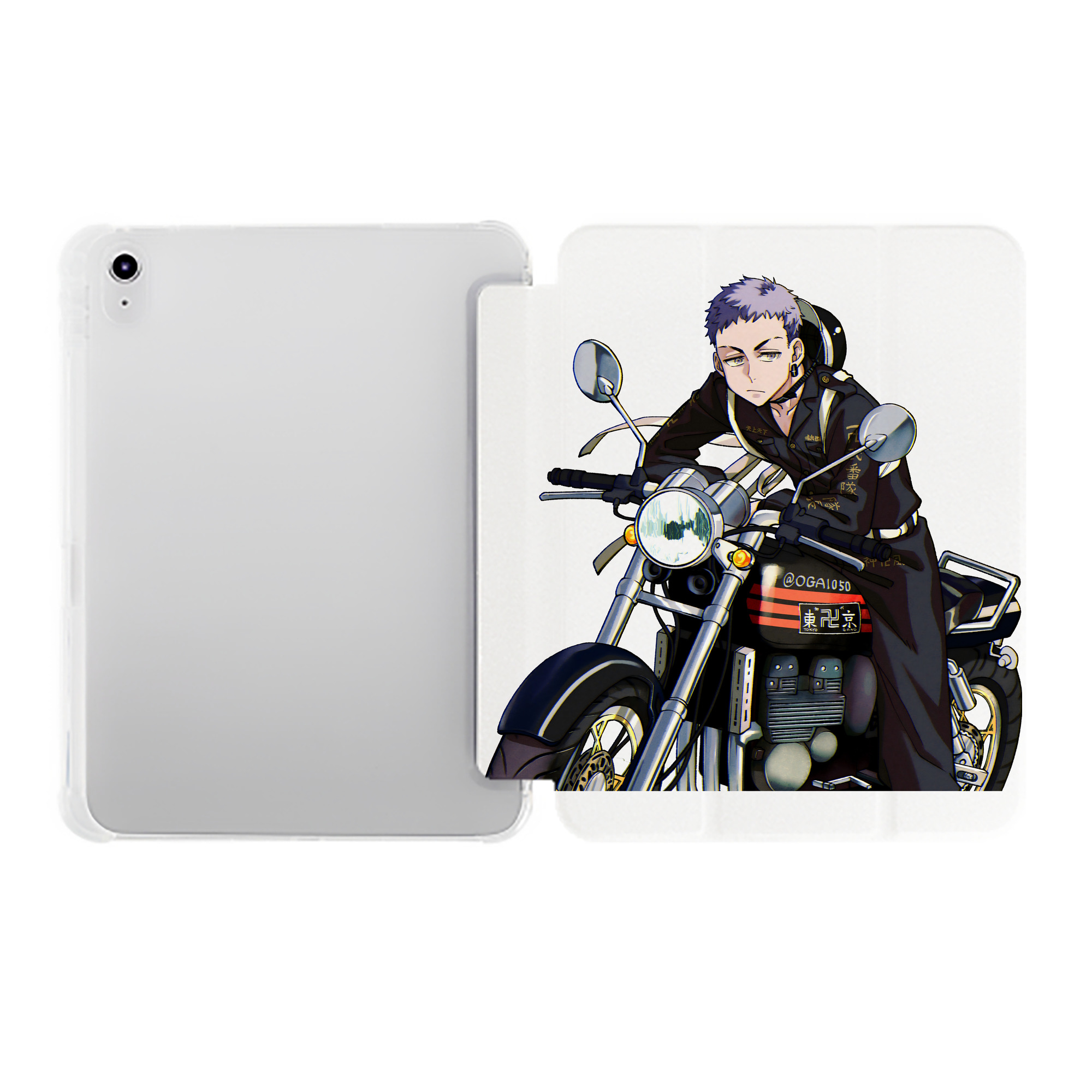 （画像用） 東京リベンジャーズ Tokyo Revengers IPad ケース ペン収納付き 三つ折りスタンド PUレザー×シリコン 対応機種9.5/10.5/10.9インチ